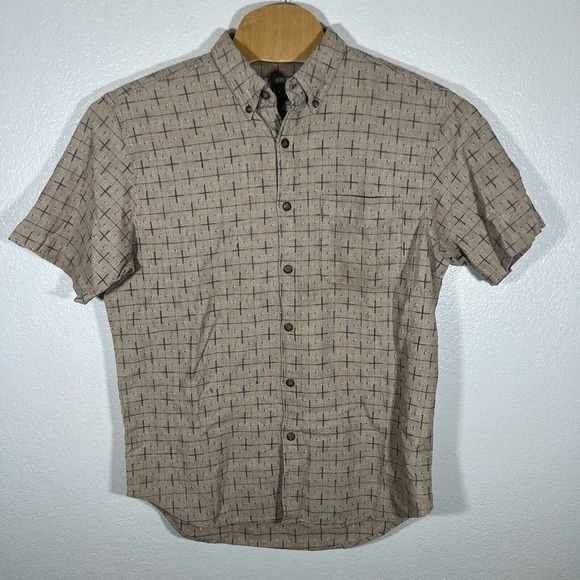 Vintage The Territory Ahead Multicolor Textured Short Sleeve‎ Shirt Casual Large - Picture 2 of 7